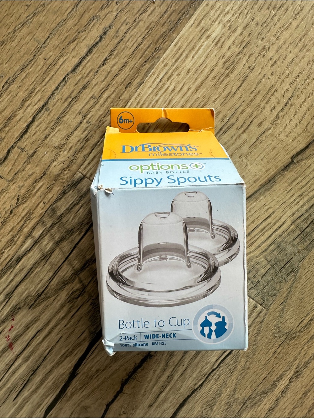 NEW Options+ Sippy Spouts Wide-Neck 2-Pack - Clear Dr. Brown’s